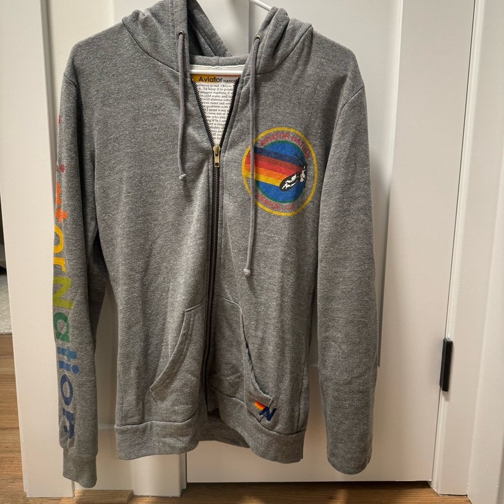 Aviator Nation Hoodie - Heather Grey